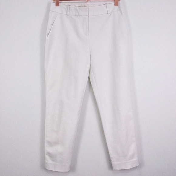 Kate Spade Davis White Gold Pants Cropped Roomy 4 - Picture 2 of 5